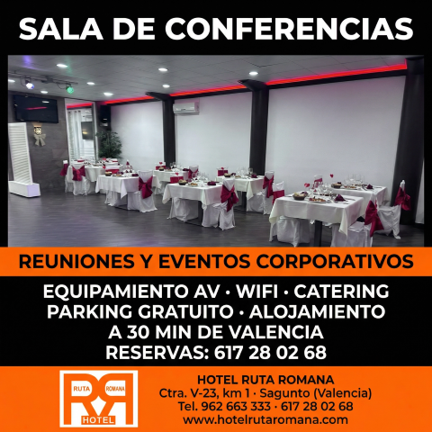 Sala de Conferencias Sagunto - Eventos Empresa - Hotel Ruta Romana