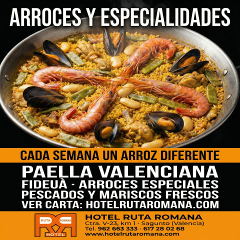 Paella valenciana arroces especiales Sagunto - Hotel Ruta Romana