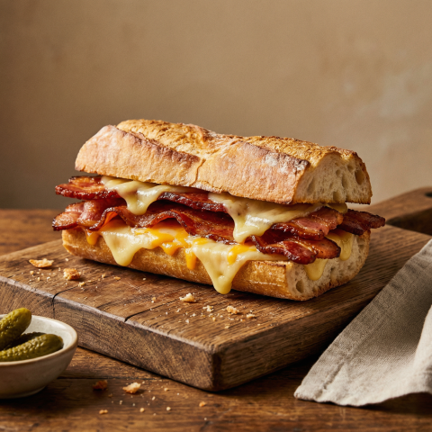 Bocadillo de Bacon y Queso Sagunto