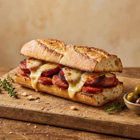 Bocadillo de Embutidos y Queso Sagunto