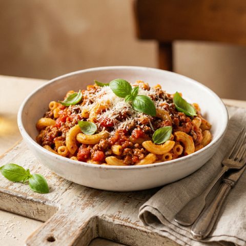 Macarrones a la Boloñesa