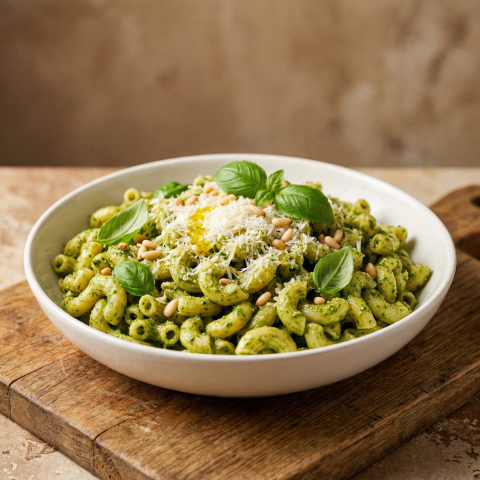 Macarrones al Pesto Sagunto