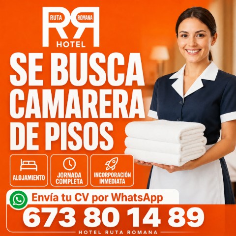 Oferta de empleo Camarera de Pisos - Hotel Ruta Romana
