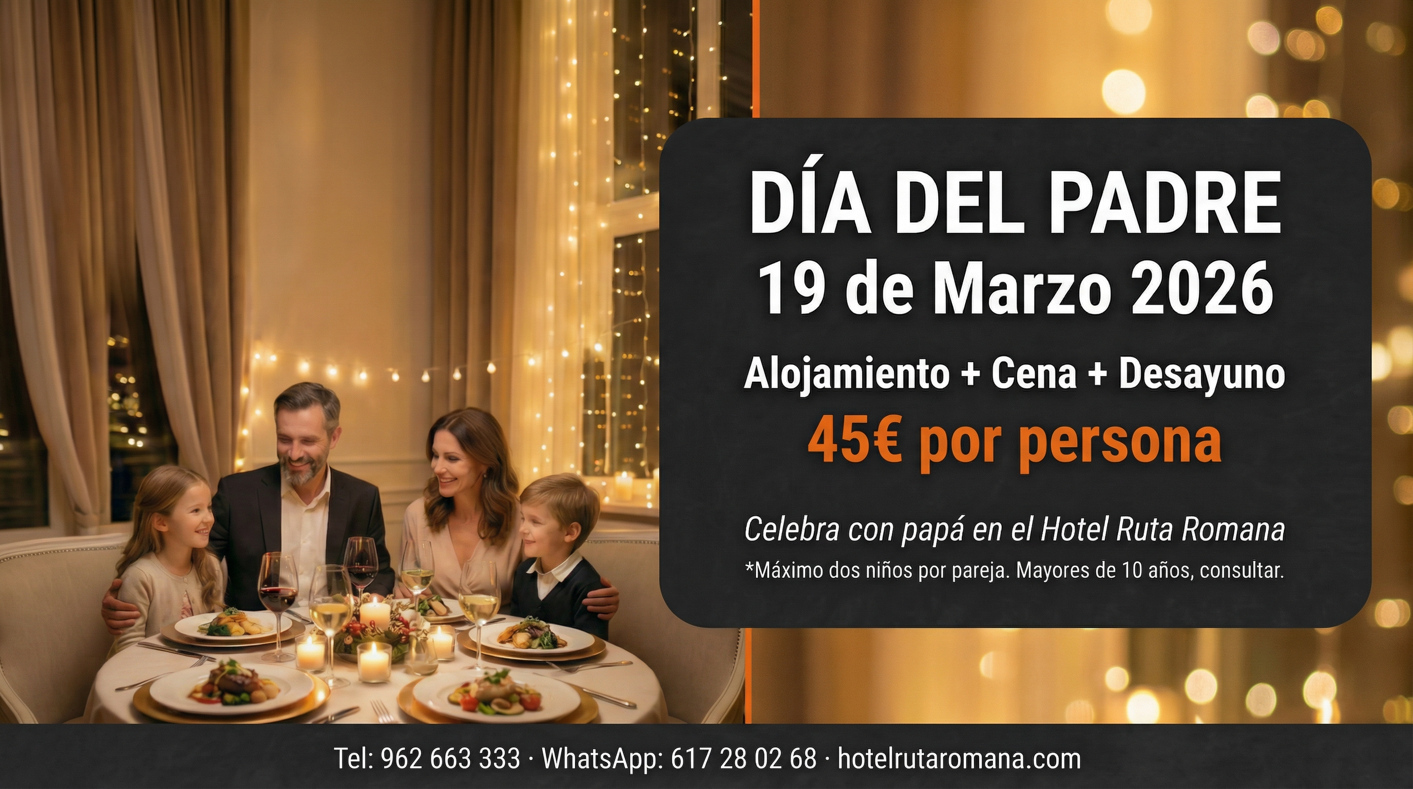 Día del Padre 2026 Hotel Ruta Romana Sagunto