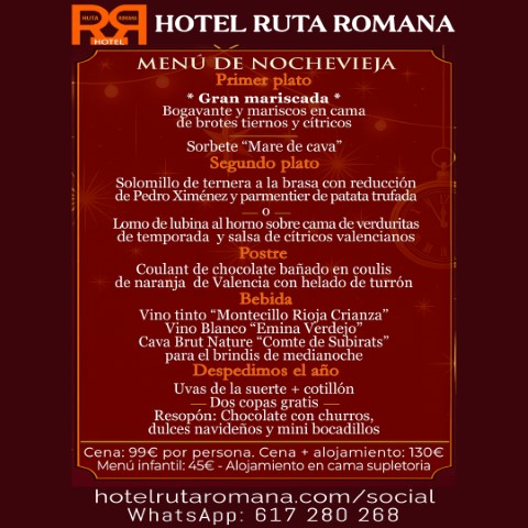 Cena de Nochevieja 2025 - Hotel Ruta Romana